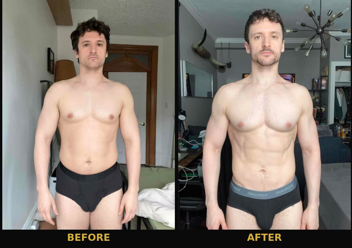 Before and after transformation