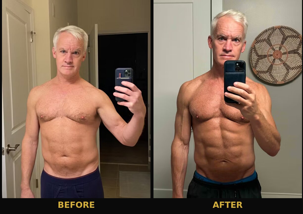 Before and after transformation